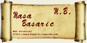 Maša Basarić vizit kartica